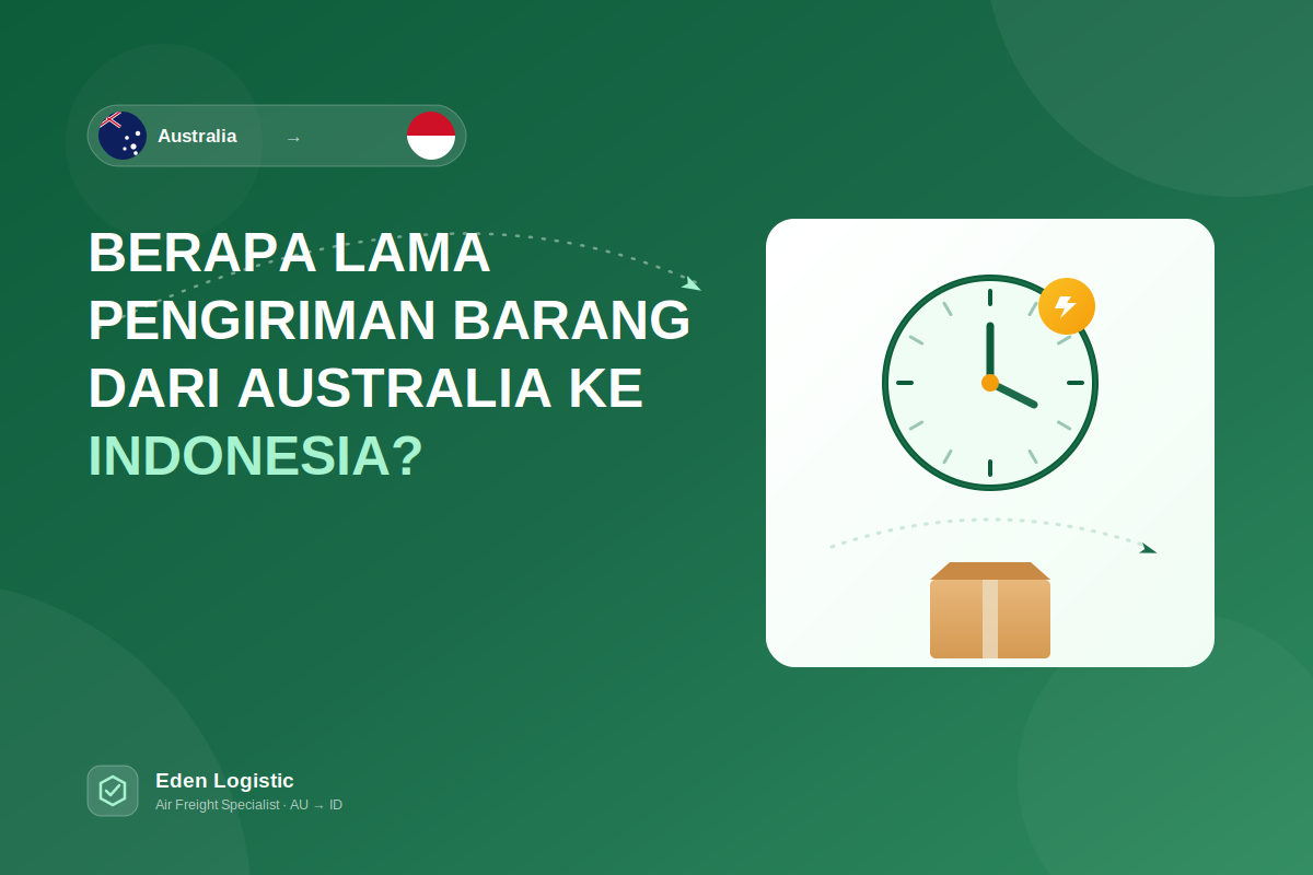 Estimasi Waktu Pengiriman Barang dari Australia ke Indonesia 